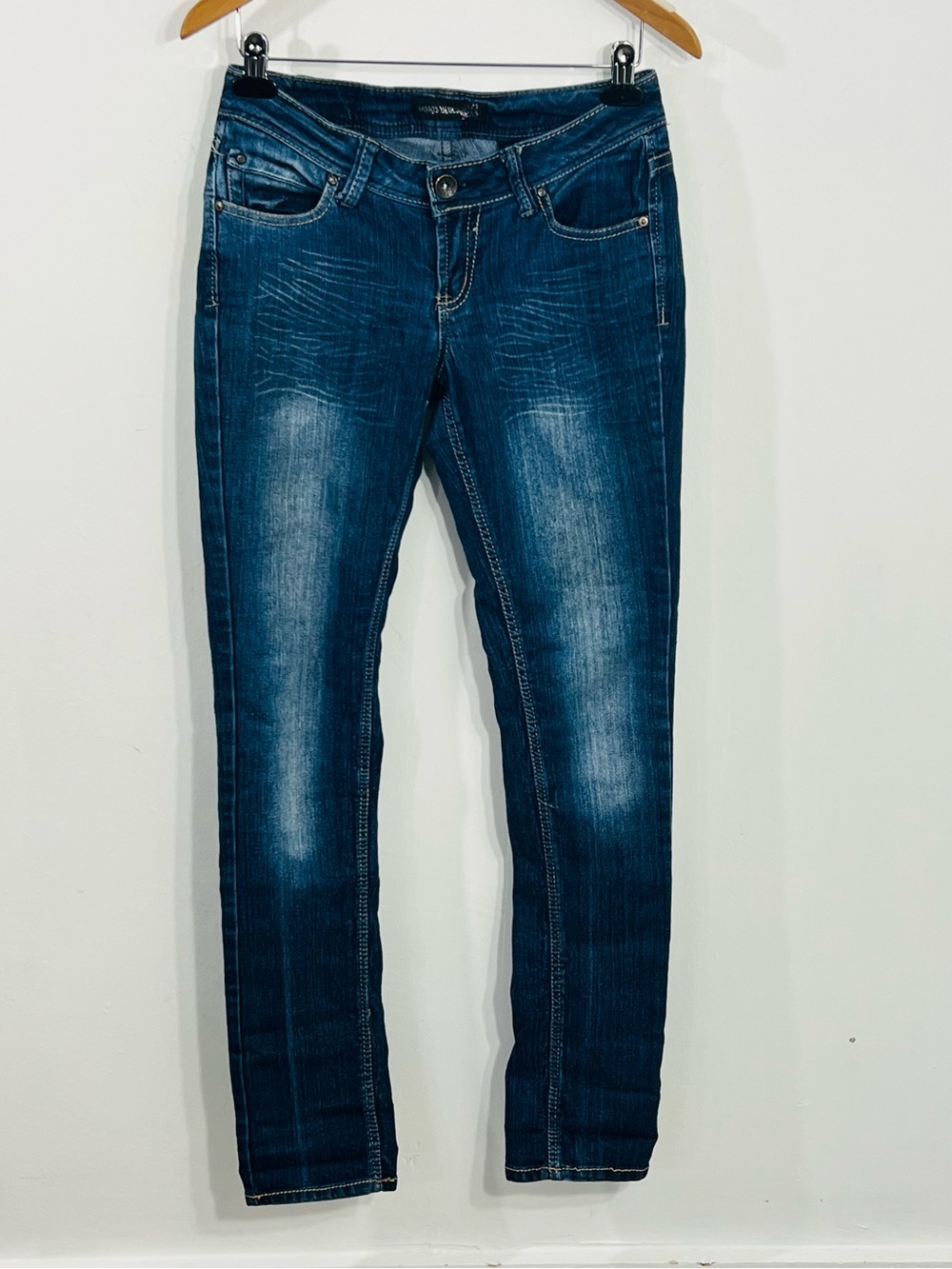 Paris Blues Low Rise Classic 5 Pocket Jeans Detailed Back Pockets Size 7